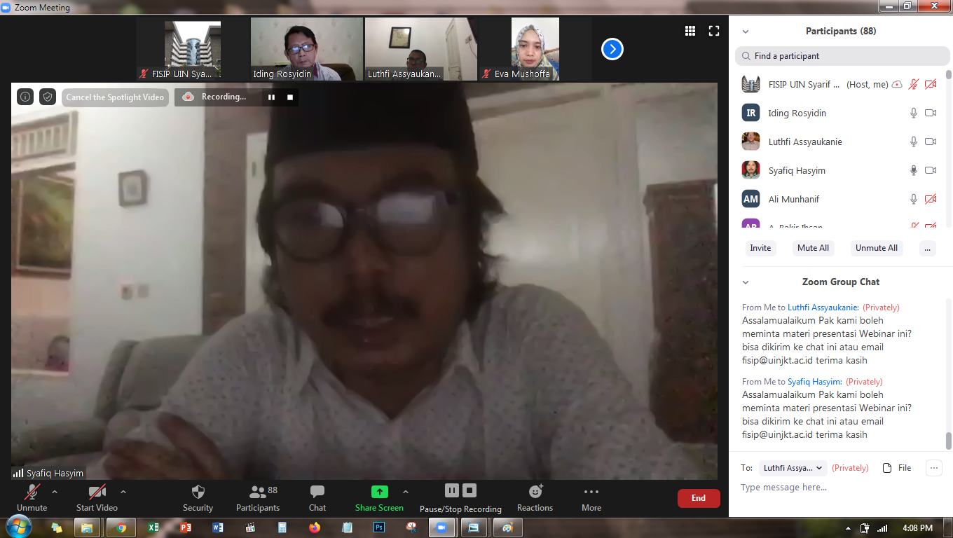 Webinar: MASA DEPAN DEMOKRASI DUNIA ISLAM New Wave of Freedom?