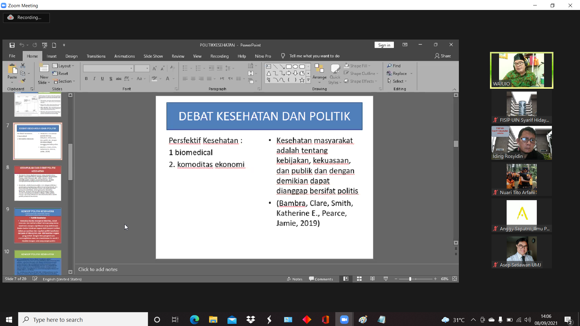 Studium General: Politik Kesehatan di Tengah Pandemi