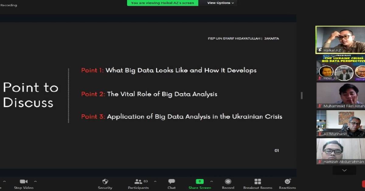 FISIP Menggelar Webinar Tentang Perspektif Big Data Pada Krisis di Ukraina