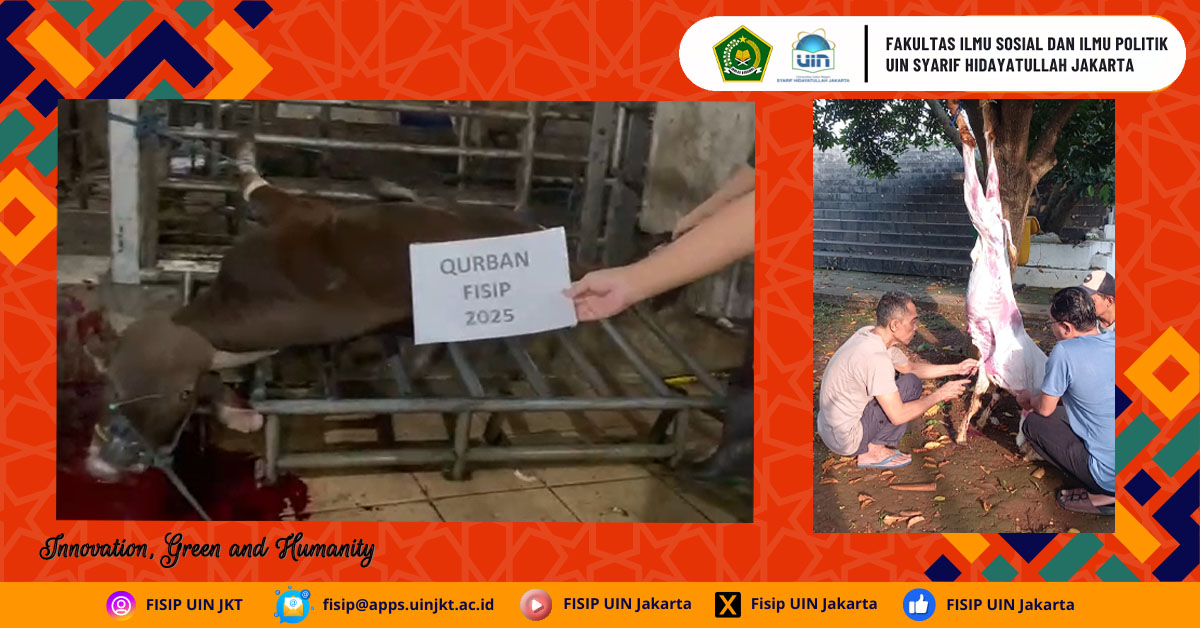 Pemotongan 2 Ekor Hewan Qurban di FISIP UIN Jakarta