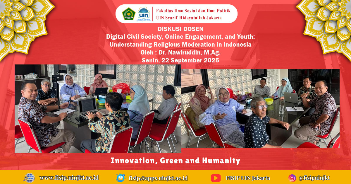 Diskusi Dosen Digital Civil Society, Online Engagement, and Youth : Understanding Religious Moderation in Indonesia