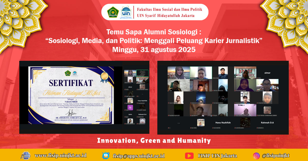 Temu Sapa Alumni Sosiologi: “Sosiologi, Media, dan Politik: Menggali Peluang Karier Jurnalistik”