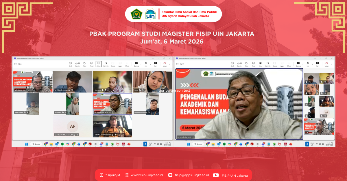 PBAK PROGRAM STUDI MAGISTER FISIP UIN JAKARTA