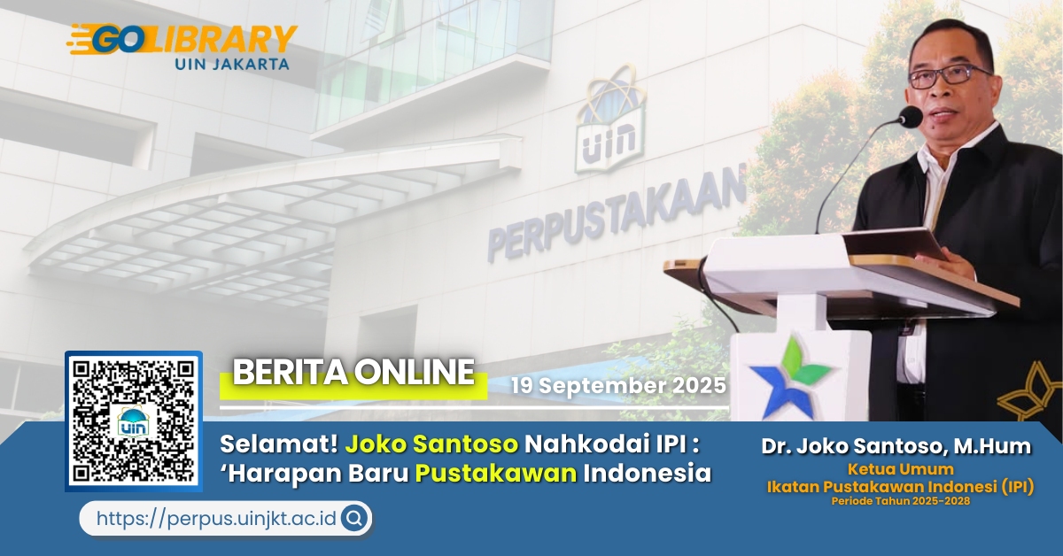 Selamat! Joko Santoso Nahkodai IPI : ‘Harapan Baru Pustakawan Indonesia’