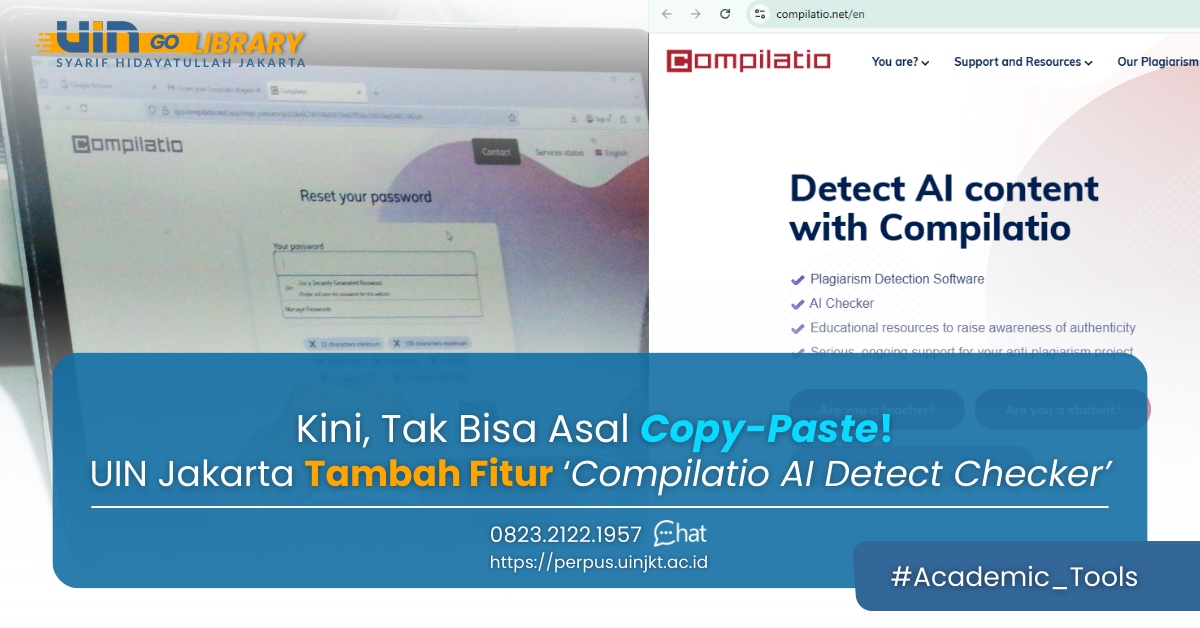 Kini Tak Bisa Asal Copy-Paste! UIN Jakarta Tambah Fitur 'Compilatio AI Detect Checker'