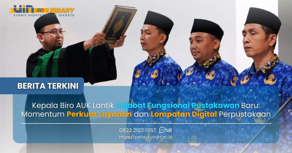 Kepala Biro AUK Lantik Pejabat Fungsional Pustakawan Baru