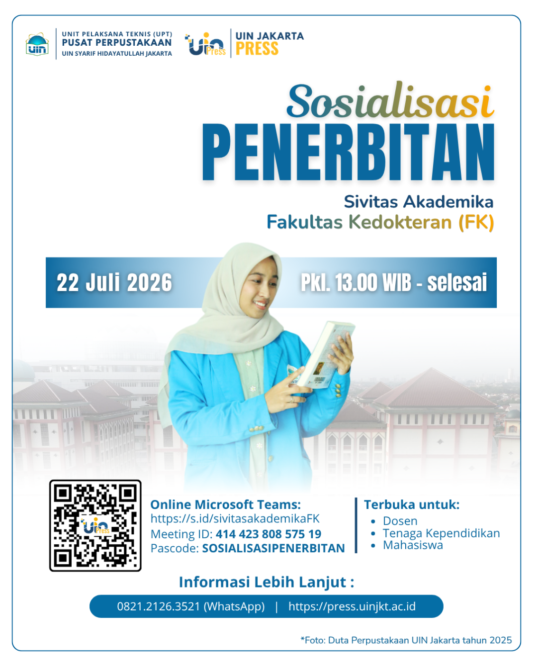 Isian Agenda 22 Juli 2026 - Sosialiasasi Penerbitan UIN Jakarta Press - FK