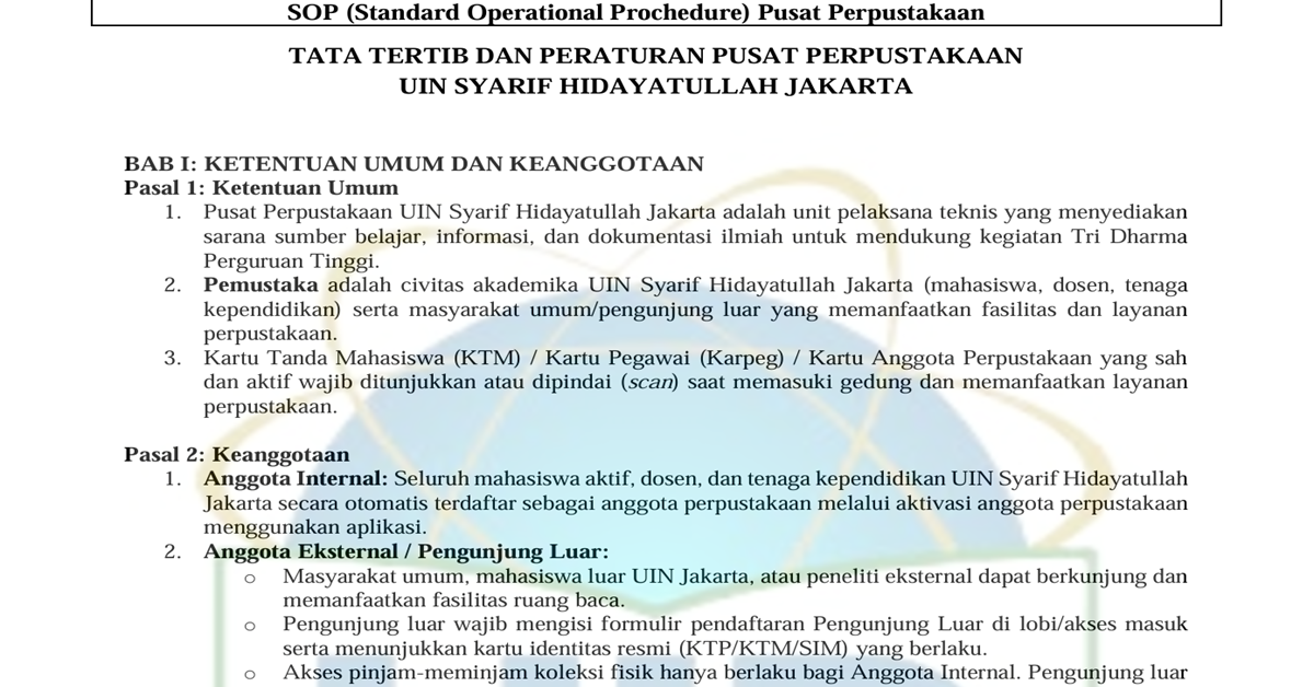 Peraturan Perpustakaan