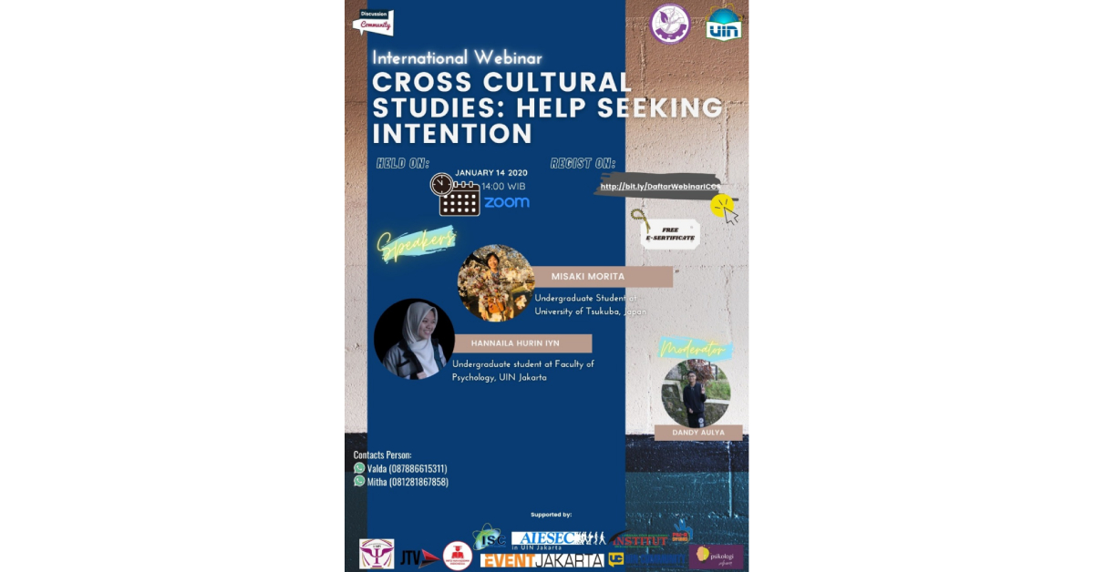 International Webinar FPsy January 2021: Cross Cultural Studies: Help Seeking Intention