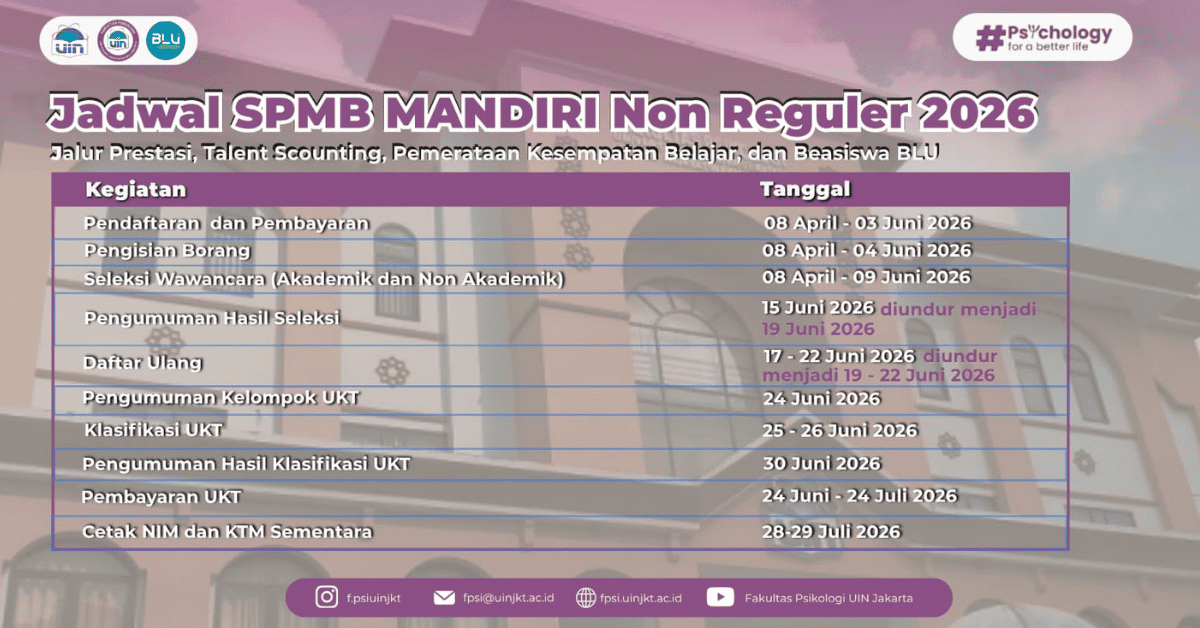 Jadwal SPMB Mandiri Non Reguler 2026