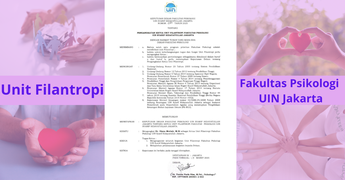 Unit Filantropi Fakultas Psikologi UIN Jakarta: Strategi Kepedulian Sosial untuk Mendukung SDGs Tujuan 1