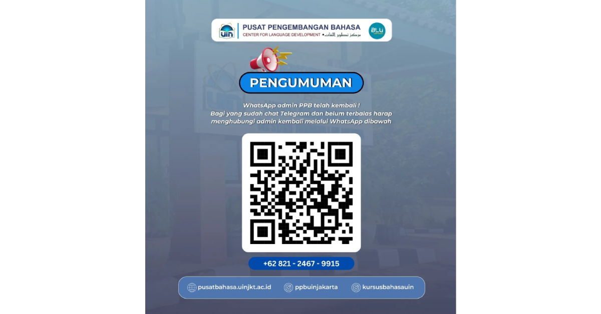 Layanan WhatsApp Admin PPB UIN Jakarta Kembali Beroperasi