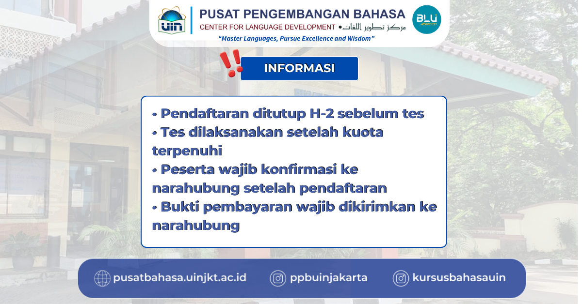 TES BAHASA UNTUK DOSEN DAN TENDIK dan TOEFL ITP ok