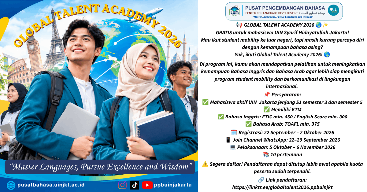 Global Talent Academy 2026 Siapkan Mahasiswa UIN Jakarta Menuju Student Mobility Internasional