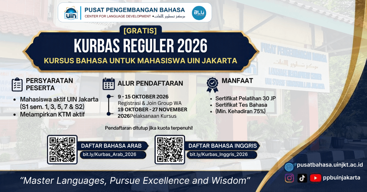 PPB UIN Jakarta Kembali Buka KURBAS Reguler Gratis 2026 untuk Akses Kelulusan Mahasiswa