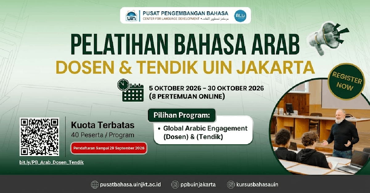 PPB UIN Jakarta Buka Pelatihan Bahasa Arab Gratis untuk Dosen dan Tendik 