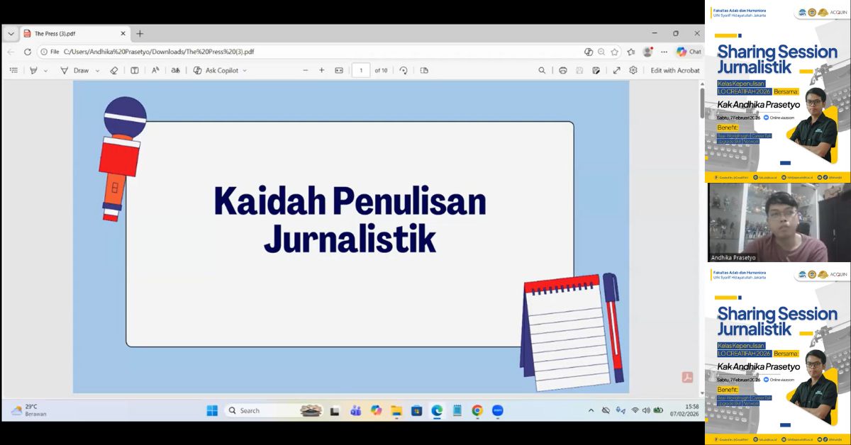 LO CREATIFAH: Holding Writing Classes and Journalism Sharing Sessions