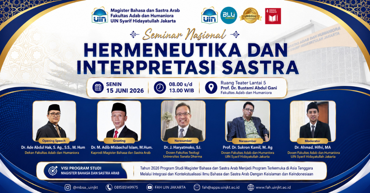 SEMINAR NASIONAL: “Hermeneutika dan Interpretasi Sastra”