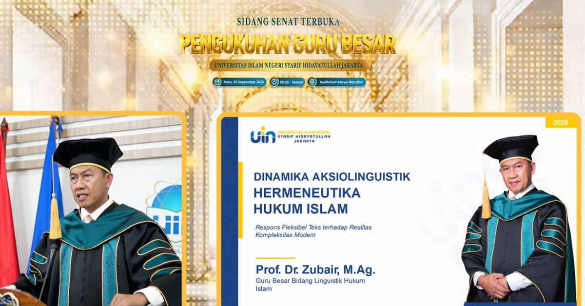 Prof. Dr. Zubair Inaugurated as Professor, Strengthening FAH UIN Jakarta’s Expertise in Islamic Legal Linguistics