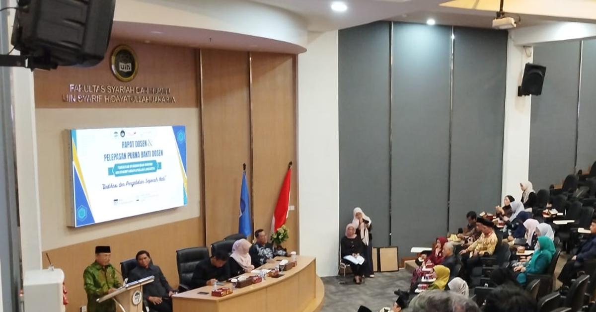 Momentum Penghormatan, FSH UIN Jakarta Gelar Rapat Dosen dan Pelepasan Purna Bakti