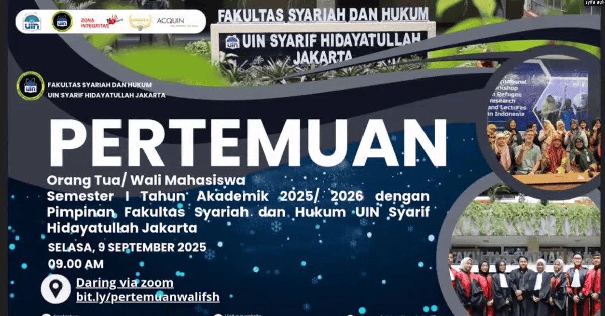 Strengthening Campus and Family Communication, UIN Jakarta FSH Holds Student Guardian Meeting