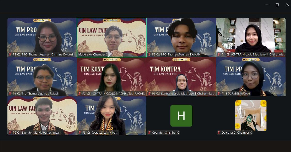 UIN Law Fair VIII Gelar Babak Penyisihan Debat Hukum Tingkat Nasional