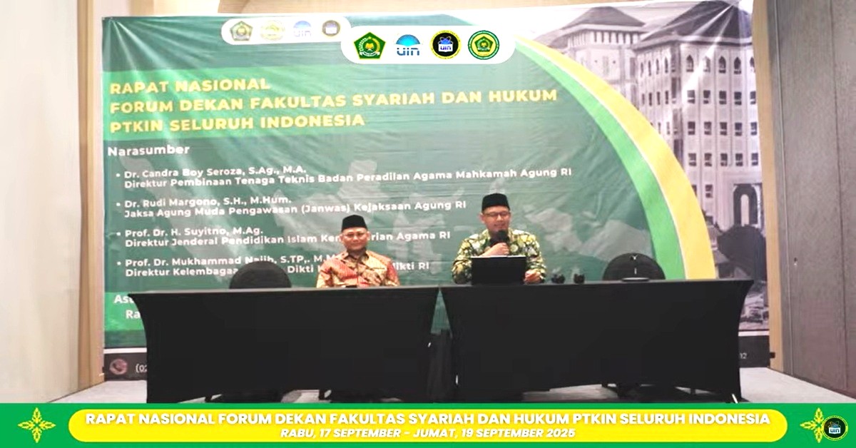 Transformasi Peradilan Agama Jadi Sorotan di Rapat Nasional Forum Dekan Fakultas Syariah dan Hukum PTKIN Seluruh Indonesia
