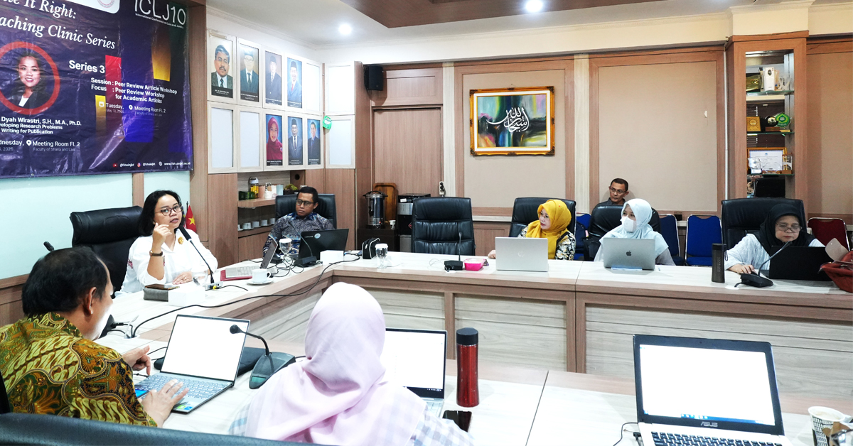 Coaching Clinic Pra-ICLJ ke-10 FSH UIN Jakarta: Perkuat Kualitas Riset dan Publikasi Ilmiah