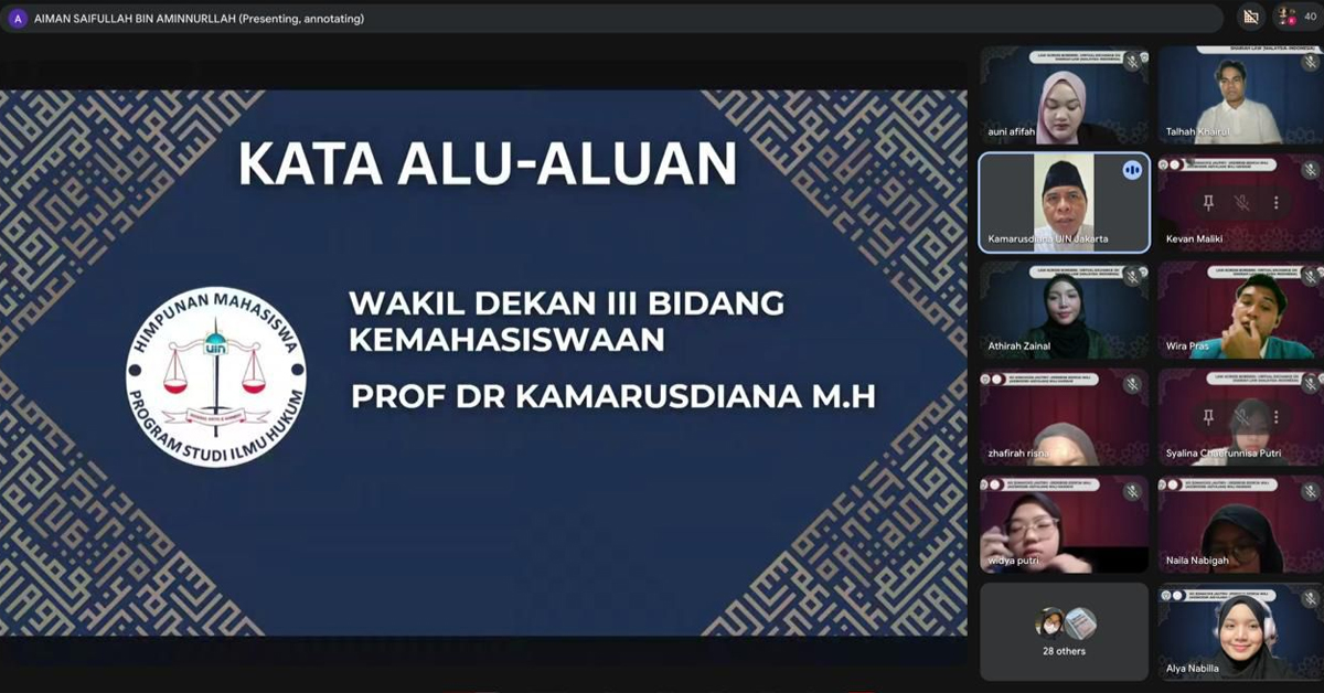 HMPS Ilmu Hukum UIN Jakarta dan Law Students’ Society IIUM Gelar Virtual Exchange Bahas Hukum Syariah