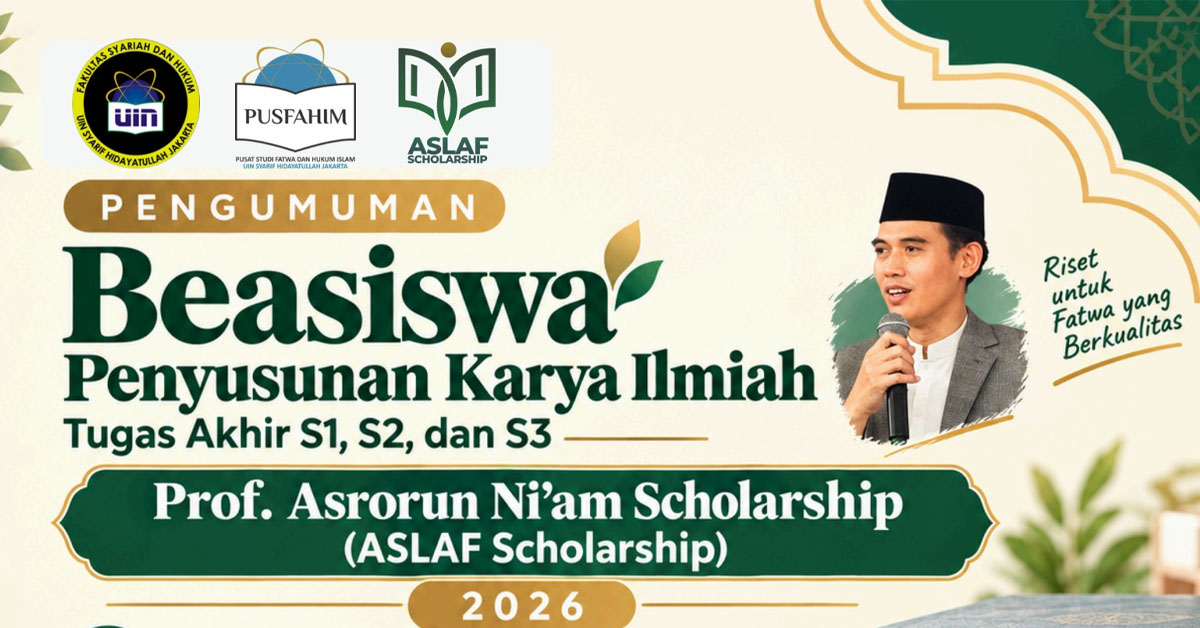 Beasiswa Penyusunan Karya Ilmiah Tugas Akhir S1, S2, dan S3
