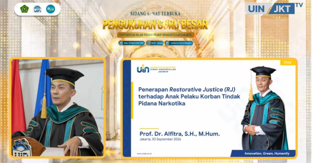 Prof. Dr. Alfitra Dikukuhkan sebagai Guru Besar Ilmu Hukum Pidana, Dorong Penguatan Restorative Justice