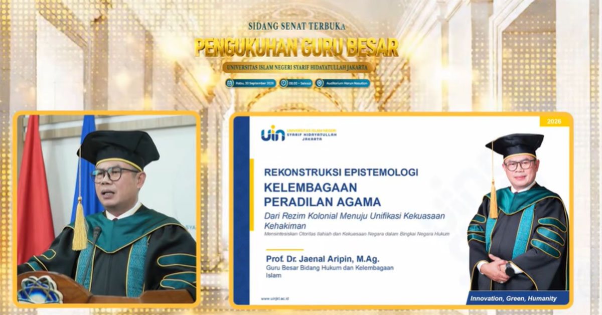 Prof. Dr. Jaenal Aripin Inaugurated as Professor, Highlights the Reconstruction of Religious Court Institutions