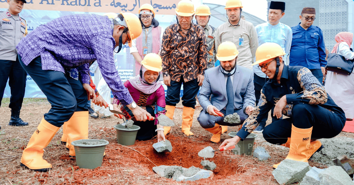 UIN Jakarta and House of Zakat of Kuwait Celebrate the First Milestone of Al-Rabi'a Mosque