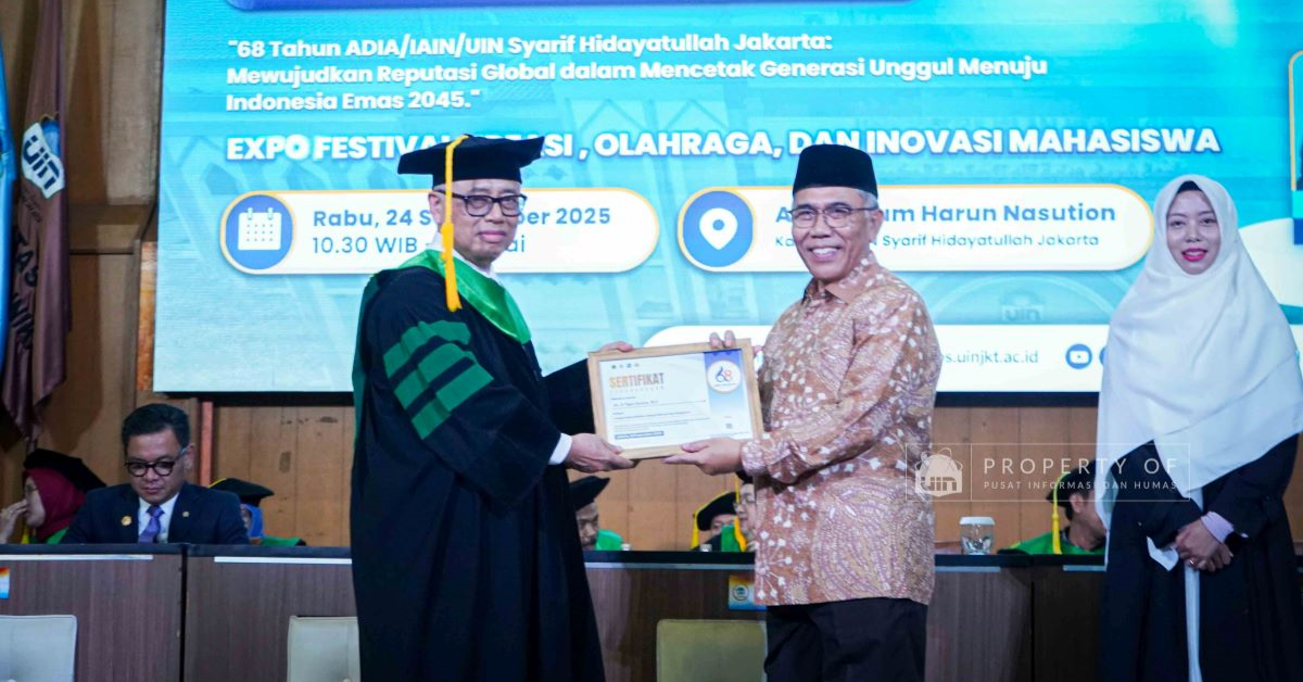 UIN Jakarta Anugerahkan 35 Penghargaan kepada Civitas Akademika dan Mitra Strategis pada Dies Natalis ke-68