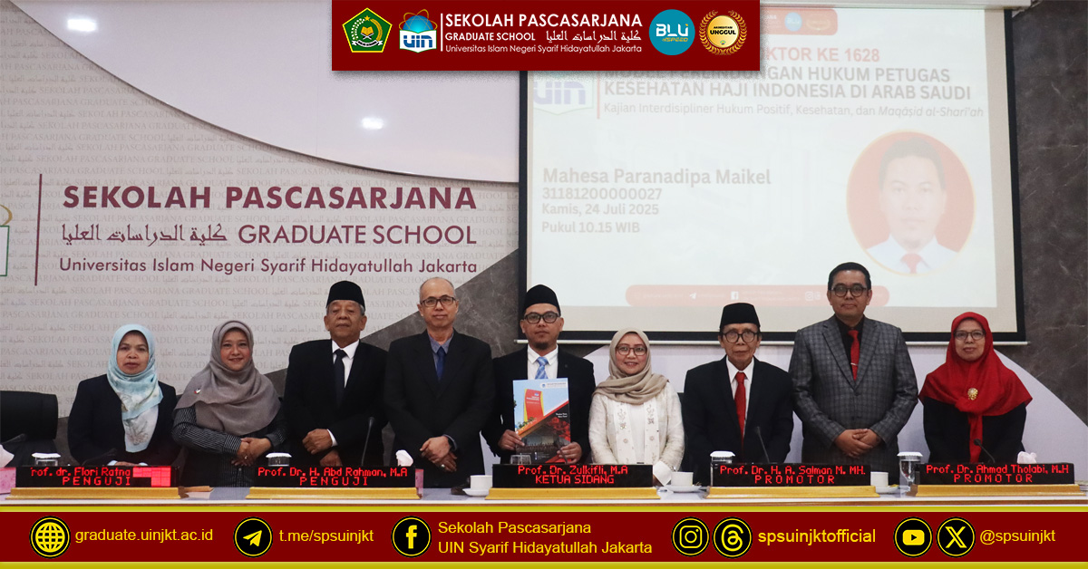 Mahesa Paranadipa Maikel's Doctoral Promotion Exam, a Model for Legal Protection of Indonesian Hajj Health Workers in Saudi Arabia