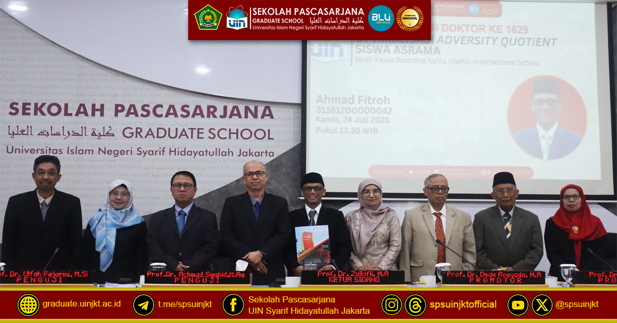 Ahmad Fitroh Doctoral Promotion Exam, Optimizing the Adversity Quotient of Dormitory Students