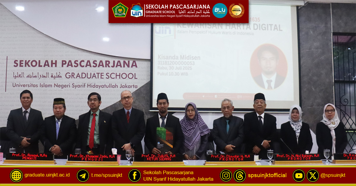 Ujian Promosi Doktor Kisanda Midisen, Kewarisan Harta Digital dalam Perspektif Hukum Waris di Indonesia