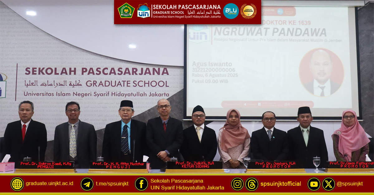Ujian Promosi Doktor Agus Iswanto, Ngruwat Pandawa: Resepsi Negosiatif Unsur Pra Islam dalam Masyarakat Muslim di Jember