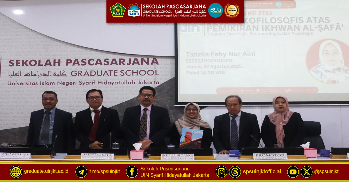 Ujian Tesis Tanzila Feby Nur Aini, Studi Ekofilosofis atas Pemikiran Ikhwān al-Ṣafā'