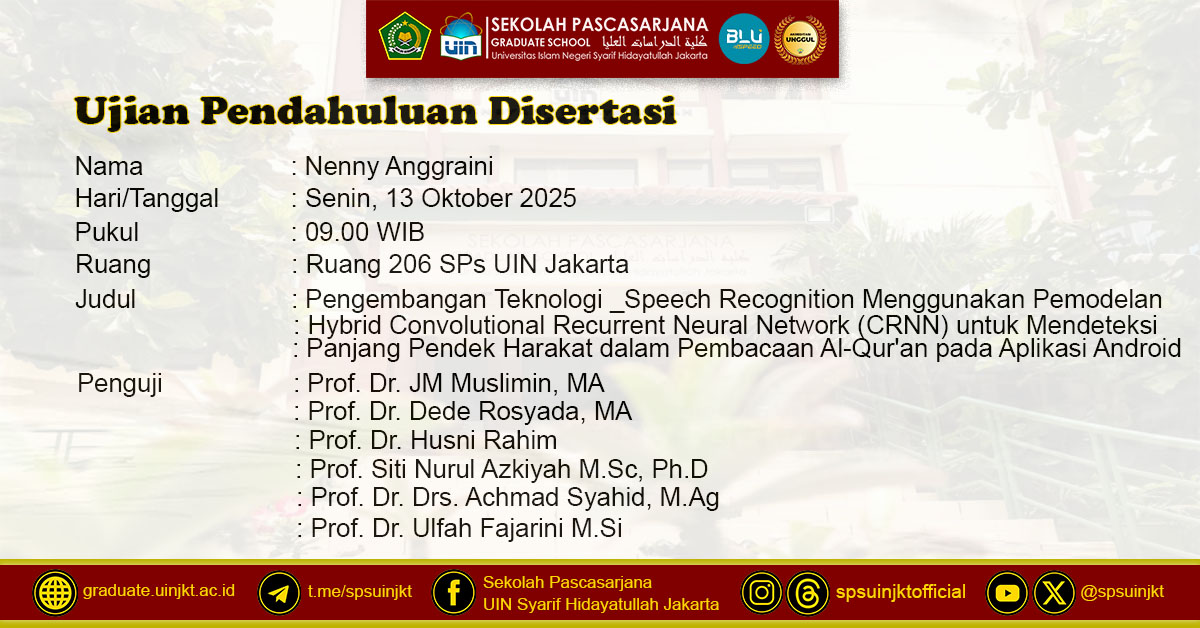 Ujian Pendahuluan Disertasi Nenny Anggraeni