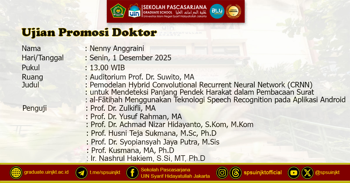 Ujian Promosi Doktor Nenny Anggraini