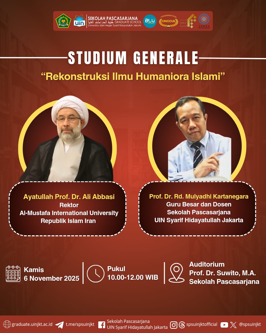 Studium Generale Rekonstruksi Ilmu Humaniora islami spsuinjkt
