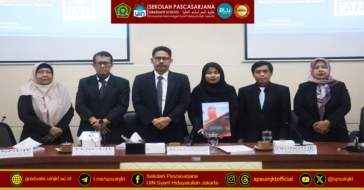 Rahmayanti Thesis Exam: Muhammadiyah Political Movement in the National Mandate Party