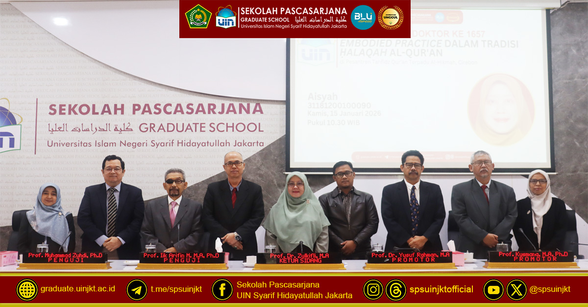 Aisyah Doctoral Promotion Exam: Embodied Practice in the Tradition of Ḥalaqah Al-Qur'an at the Al-Hikmah Integrated Qur'an Tahfidz Boarding School, Cirebon