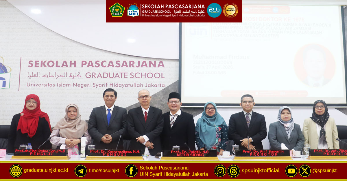 Muhammad Firdaus Doctoral Promotion Exam, Antimicrobial Potential of Ajwa Date Extract Based on Zamzam Water