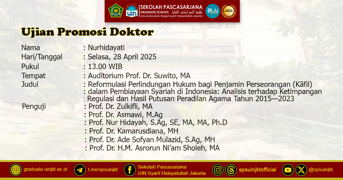 Nurhidayah's Dissertation Exam