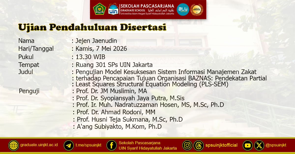 Jejen Jaenudin Preliminary Dissertation Exam