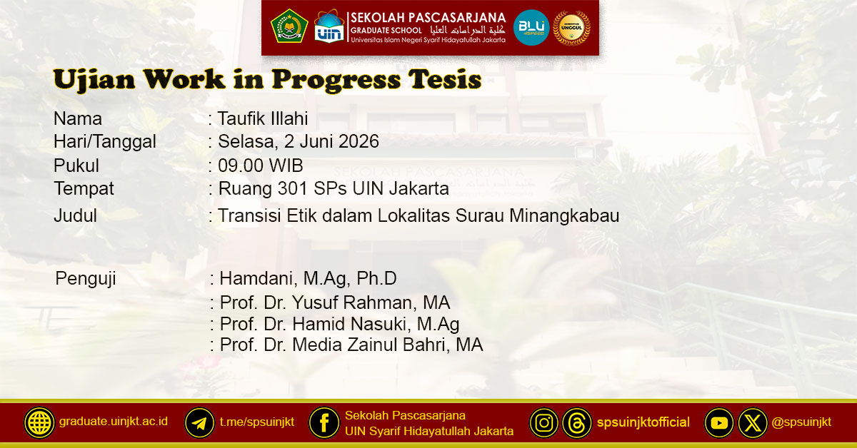 Taufik Illahi Preliminary Thesis Exam