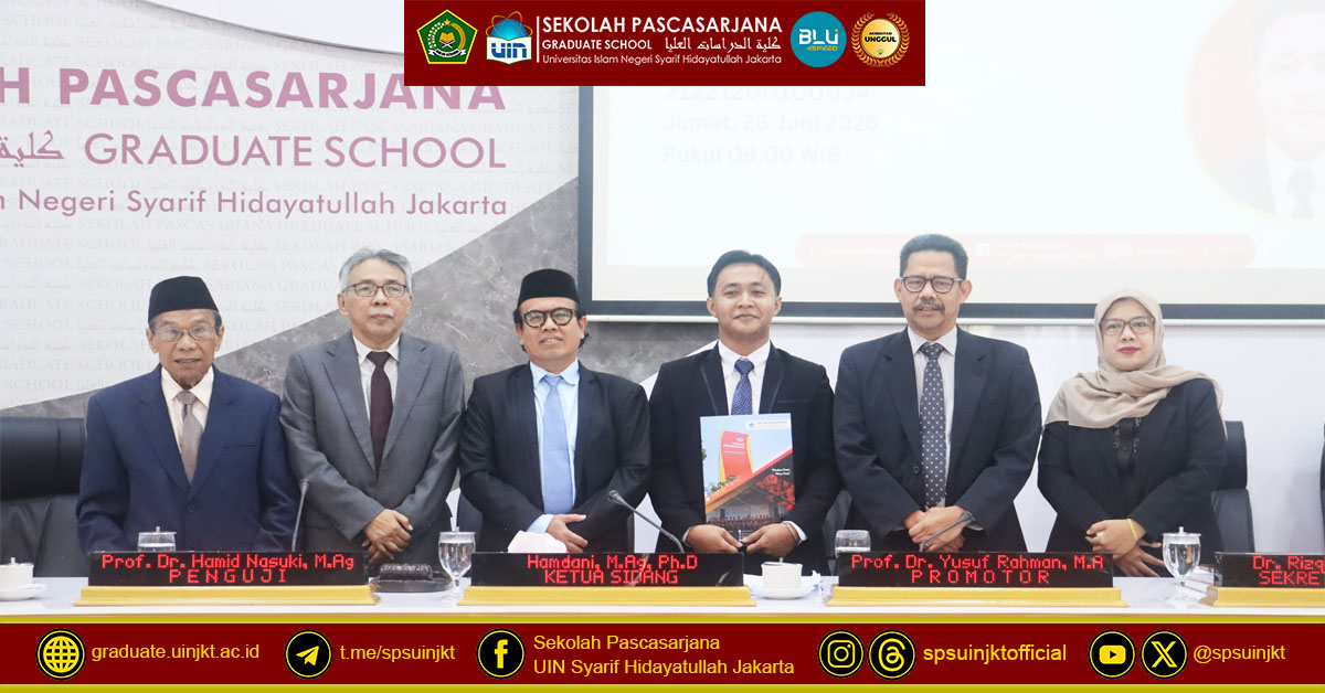 Taufik Illahi's Thesis Exam, Ethical Transition in the Locality of Surau Minangkabau