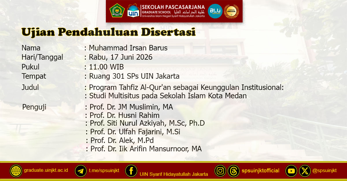 Muhammad Irsan Barus Preliminary Dissertation Exam